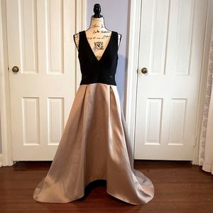 Aqua Hi-lo Cut-out Gown